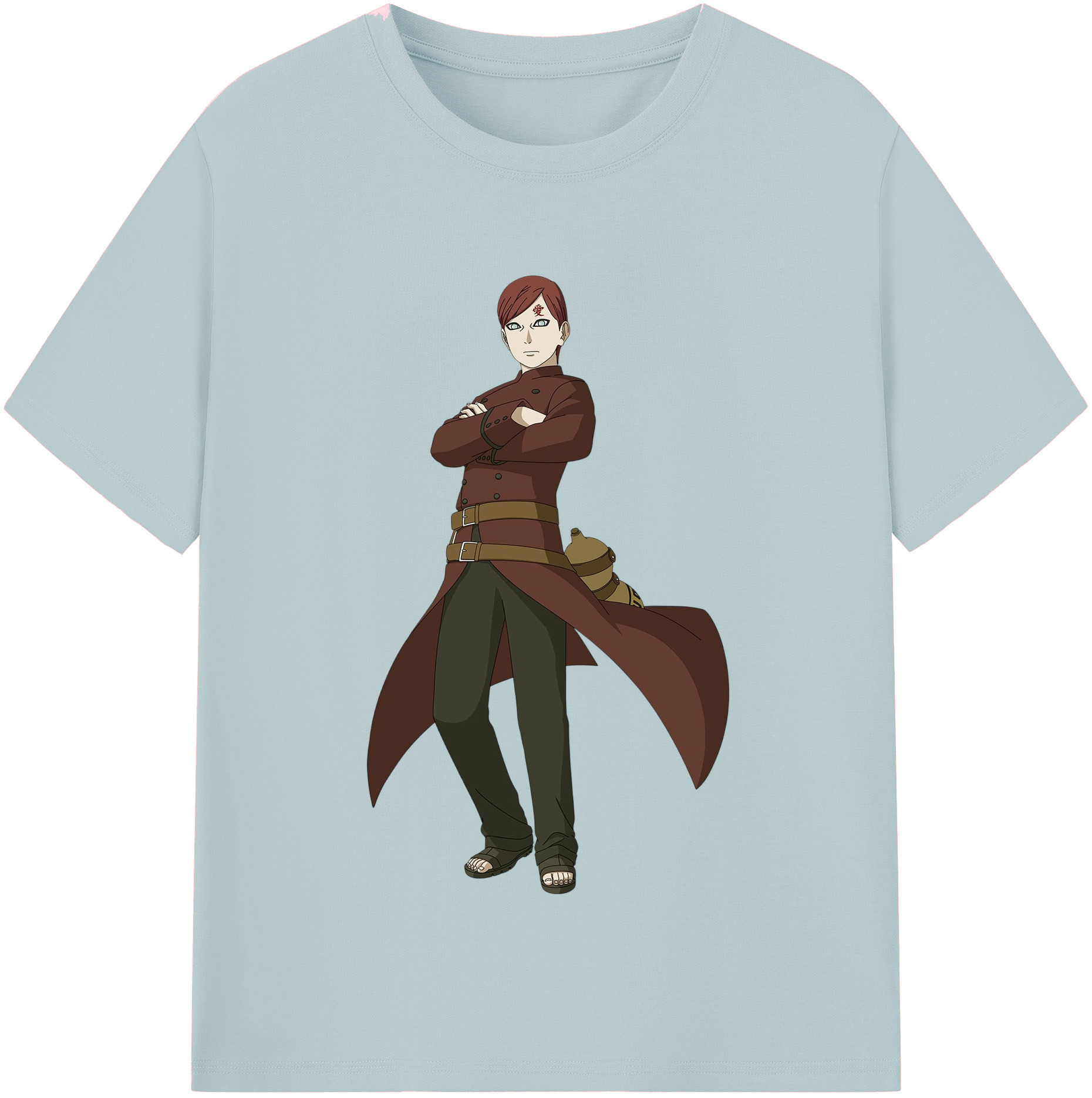 （画像用） NARUTO -ナルト- ガアラ Gaara 綿100％半袖Tシャツ（フロントプリント）